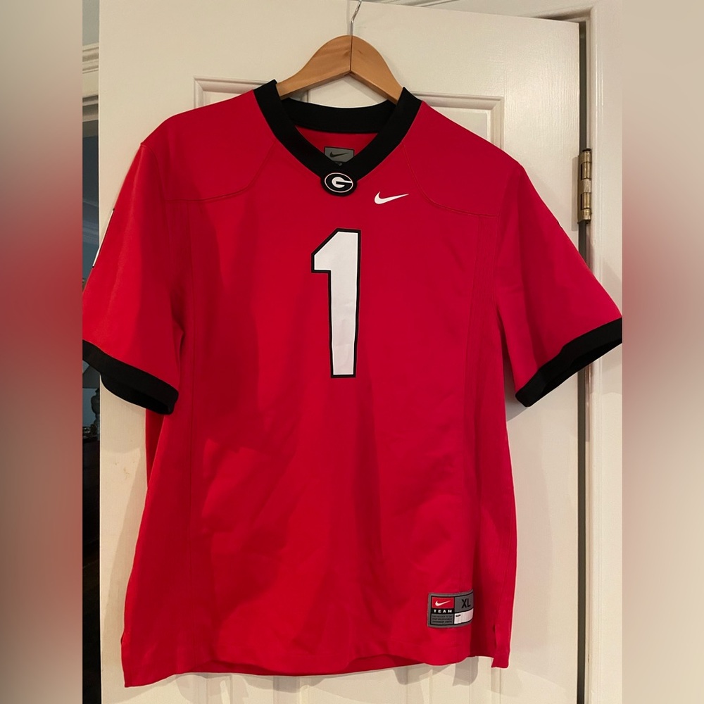 Nike Red and Black Sports Jersey